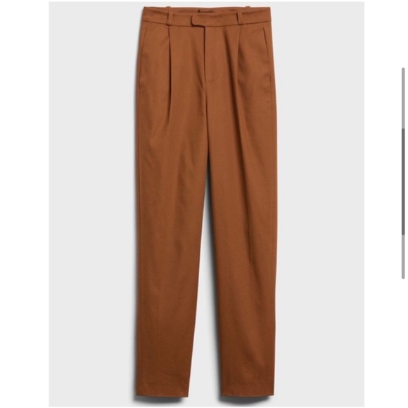 NWT Banana Republic x Harbison High Waist Pleated Safari Suit Pant Brown size 2 - Picture 4 of 16